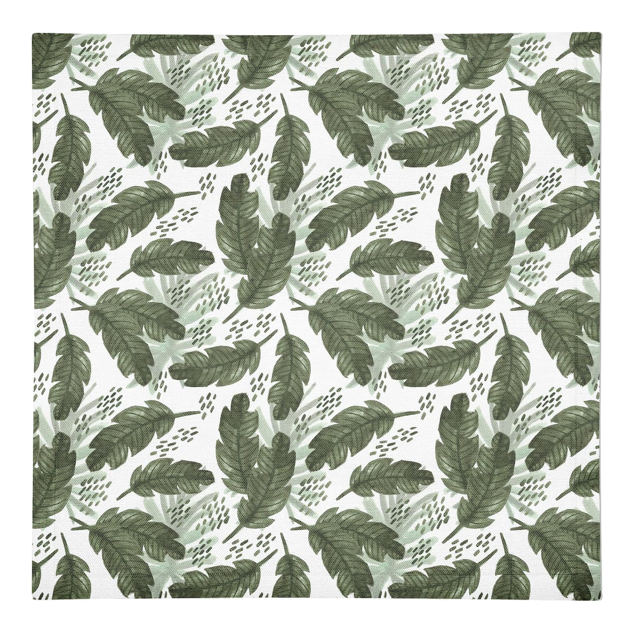 Tropical Leaves Pattern 10" x 10" Cotton Twill Napkin